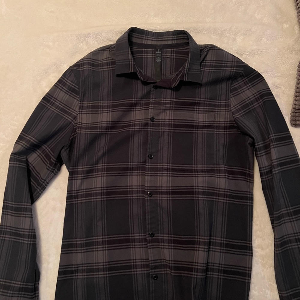 Lulu lemon Black Plaid Shirt